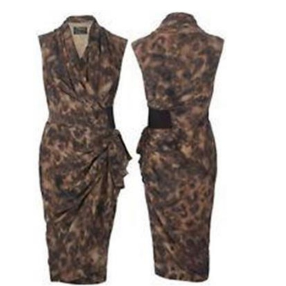 all saints animal print dress